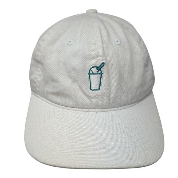 Zephyr Slideback Hat White One Size Adjustable Embroidered Logo 6 Panel - Picture 1 of 9